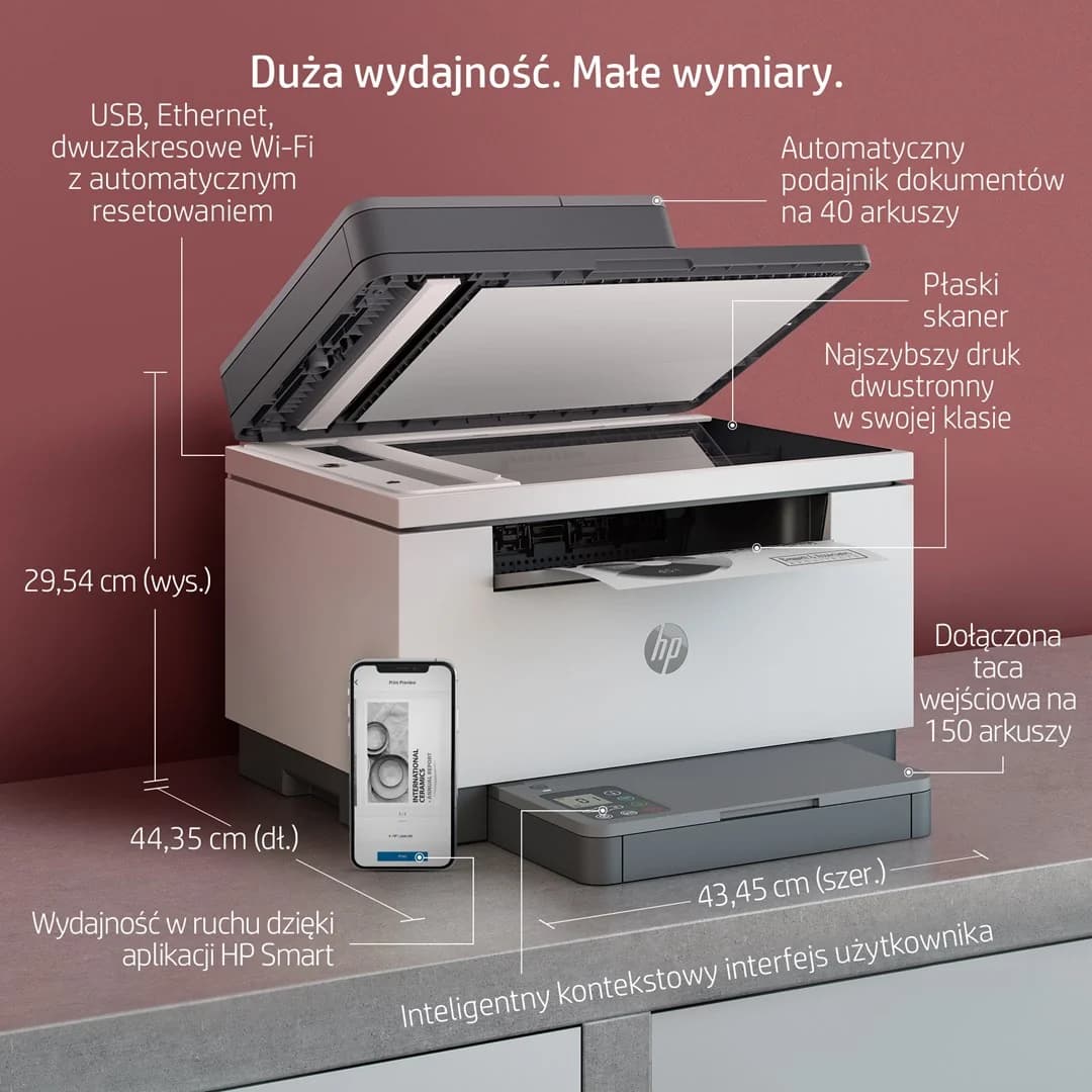 HP LaserJet MFP M234sdw Printer, Black and white, Printer for Small office, Print, copy, scan, Scan to email; Scan to PDF; Compact Size; Energy Efficient; Fast 2 sided printing; 40-sheet ADF; Dualband Wi-Fi - Image 16