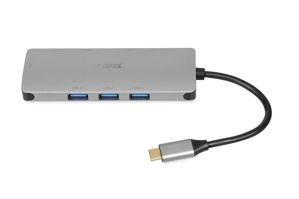 iBox IUH3RJ4K interface hub USB Type-C 5000 Mbit/s Silver - Image 3