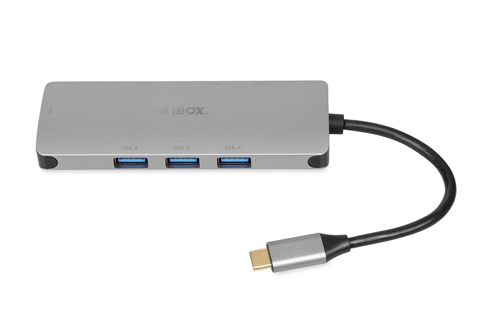 iBox IUH3RJ4K interface hub USB Type-C 5000 Mbit/s Silver - Image 6