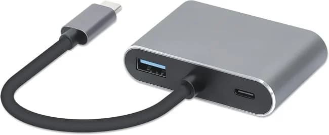 iBox IUHCHDVGA USB Type-C Hub 4-in-1 USB 3.0 + PD 100W + HDMI 4K 30Hz + VGA Full HD - Image 1