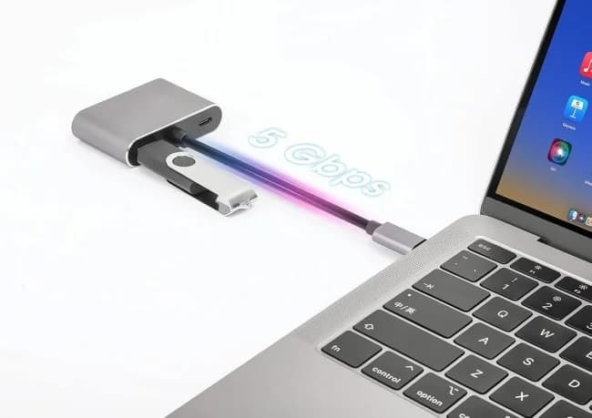 iBox IUHCHDVGA USB Type-C Hub 4-in-1 USB 3.0 + PD 100W + HDMI 4K 30Hz + VGA Full HD - Image 4