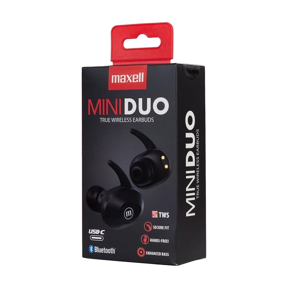 MAXELL MINI DUO Wireless in-ear headphones with charging case Black - Image 4