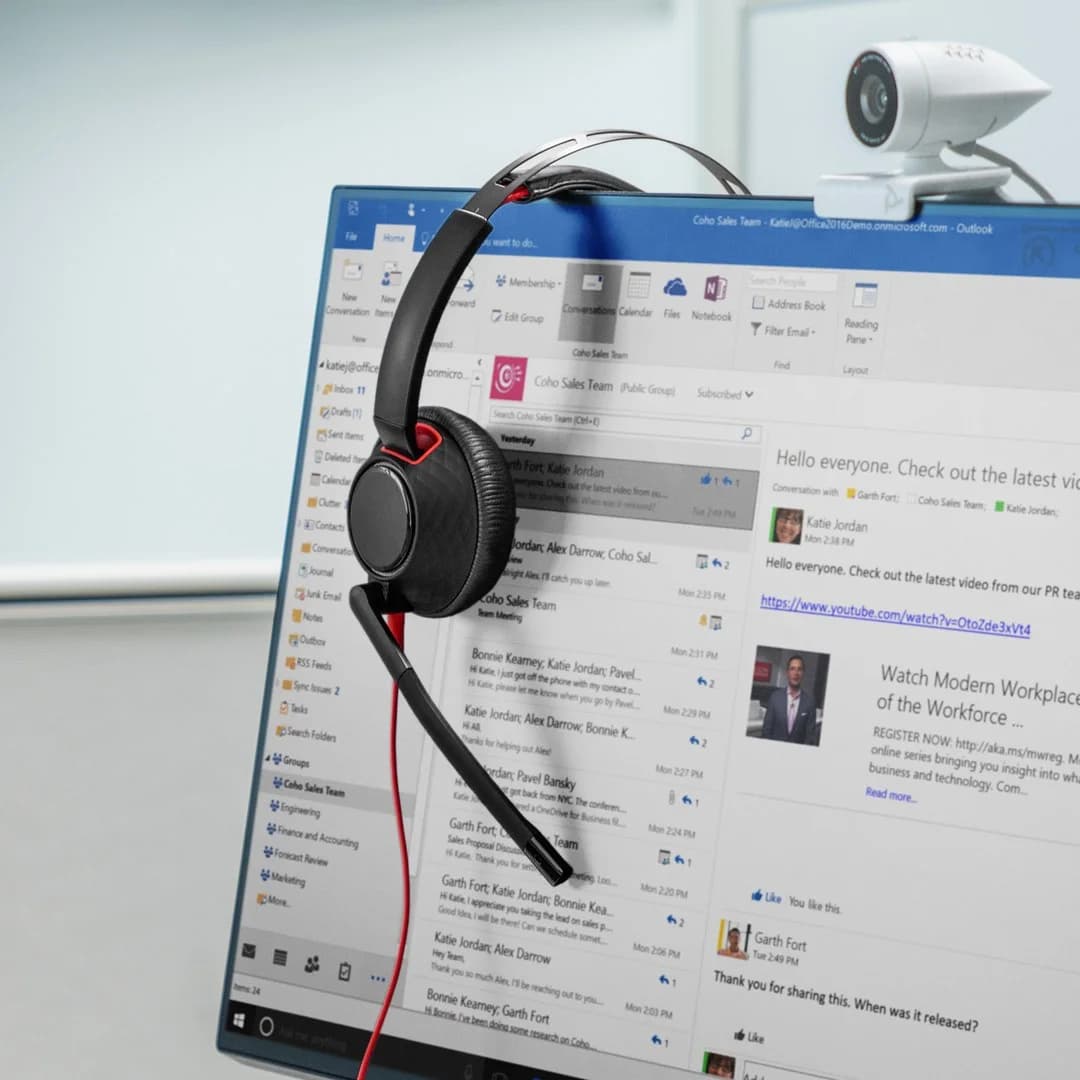 HP Poly Blackwire 5220 Stereo USB-C Headset +3.5mm Plug +USB-C/A Adapter - Image 1