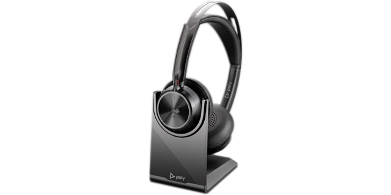 HP Poly Voyager Focus 2-M USB-C-C Headset USB-C/A Adapter Charging Stand - Image 2