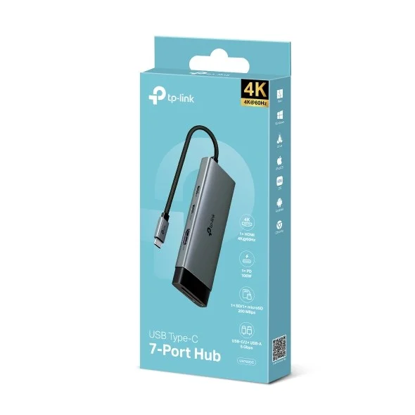 TP-Link UH7020C interface hub USB 3.2 Gen 1 (3.1 Gen 1) Type-C 5000 Mbit/s - Image 4