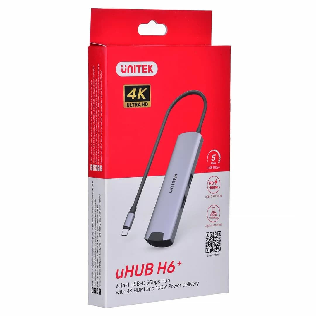 Unitek H1112F active HUB USB-C 5 Gbps, HDMI RJ-45 PD 100 W - Image 7