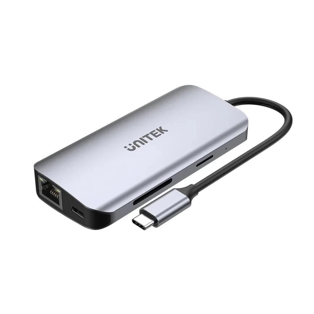 UNITEK ACTIVE HUB USB-C 2X HDMI 4K, RJ45, PD 100W - Image 1