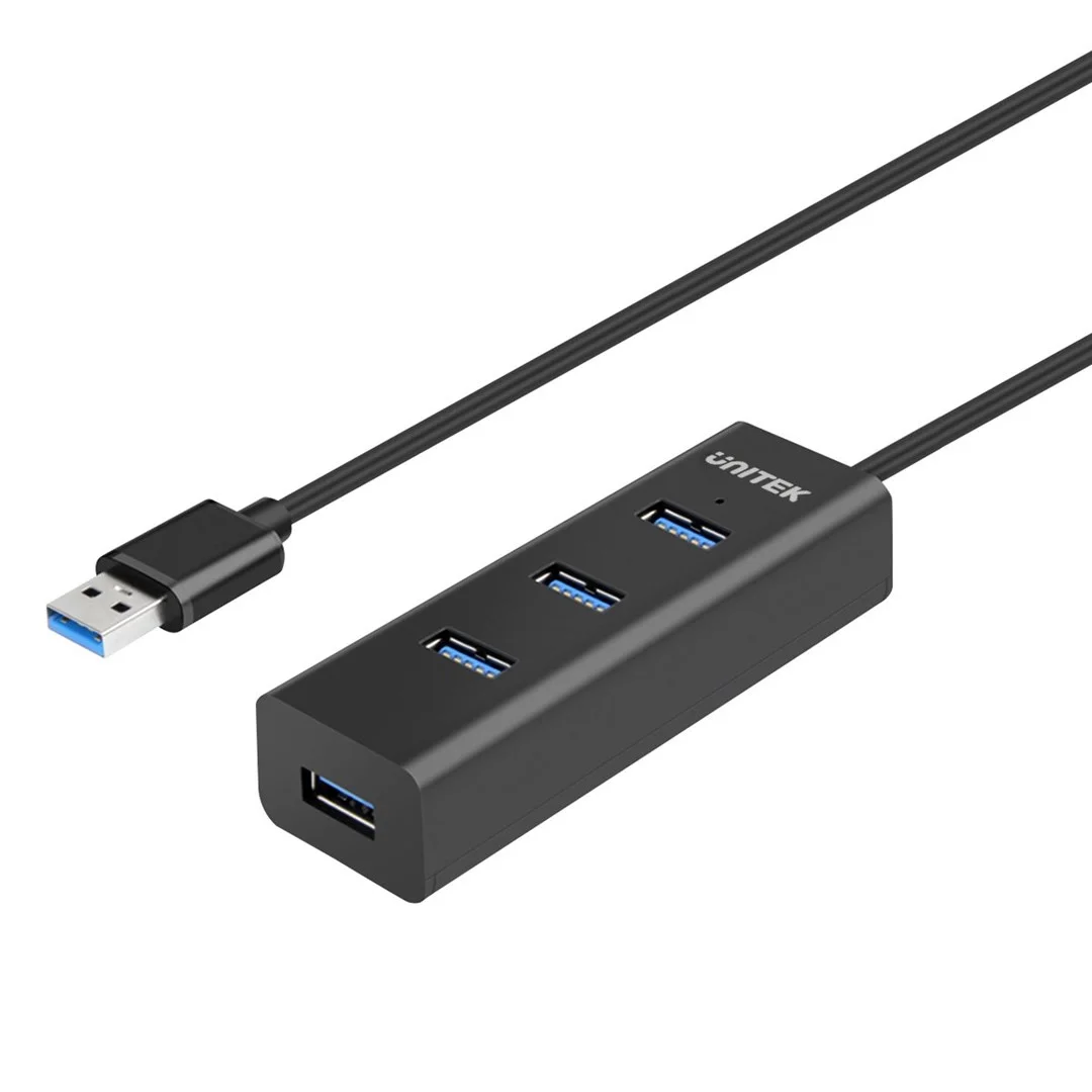 UNITEK Y-3089V01 interface hub USB 3.2 Gen 1 (3.1 Gen 1) Type-A 5000 Mbit/s Black - Image 1