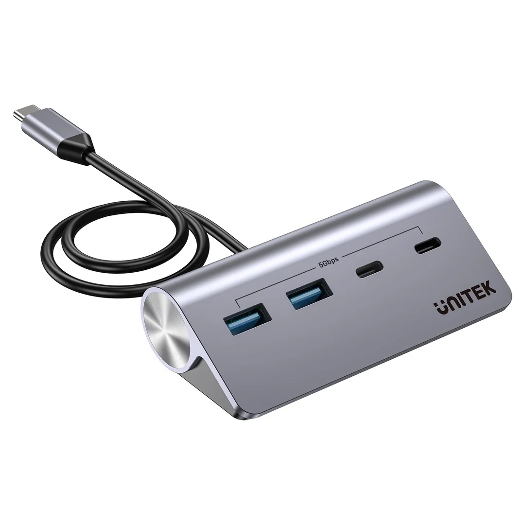 UNITEK ALUMINIUM USB-C HUB 2X USB-A 2X USB-C 5GBPS - Image 1