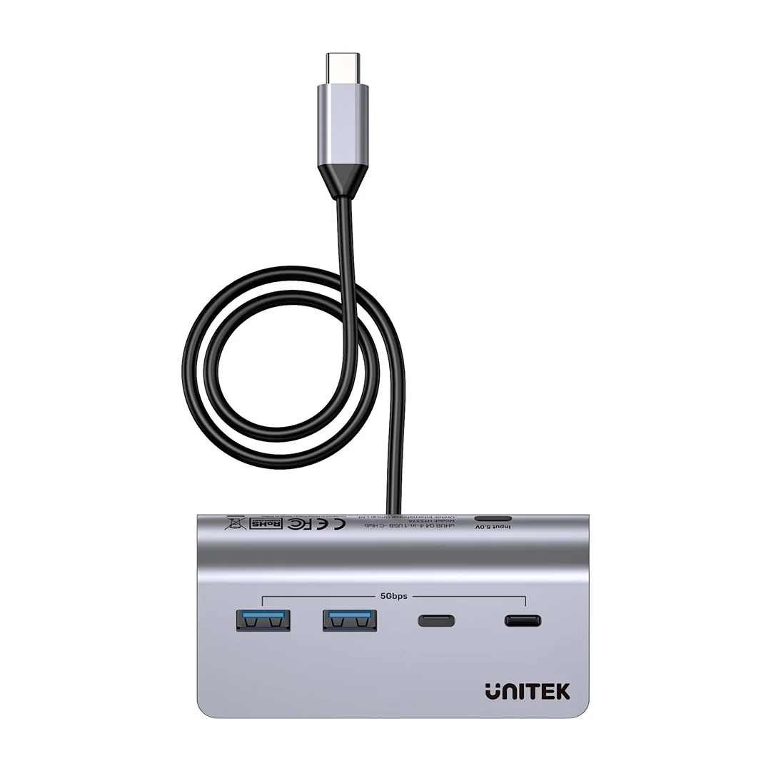 UNITEK ALUMINIUM USB-C HUB 2X USB-A 2X USB-C 5GBPS - Image 2