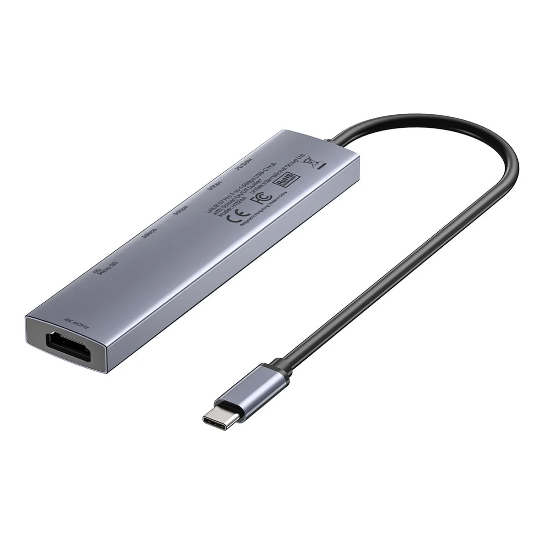 UNITEK USB-C 7-in-1 PD 100W HDMI 2.0 HUB WITH ON/OFF SWITCH - Image 6