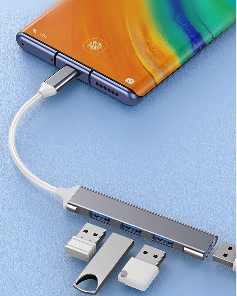 VAKOSS HUB USB-C TC-4125X 1XUSB 3.0 3XUSB 2.0 - Image 2