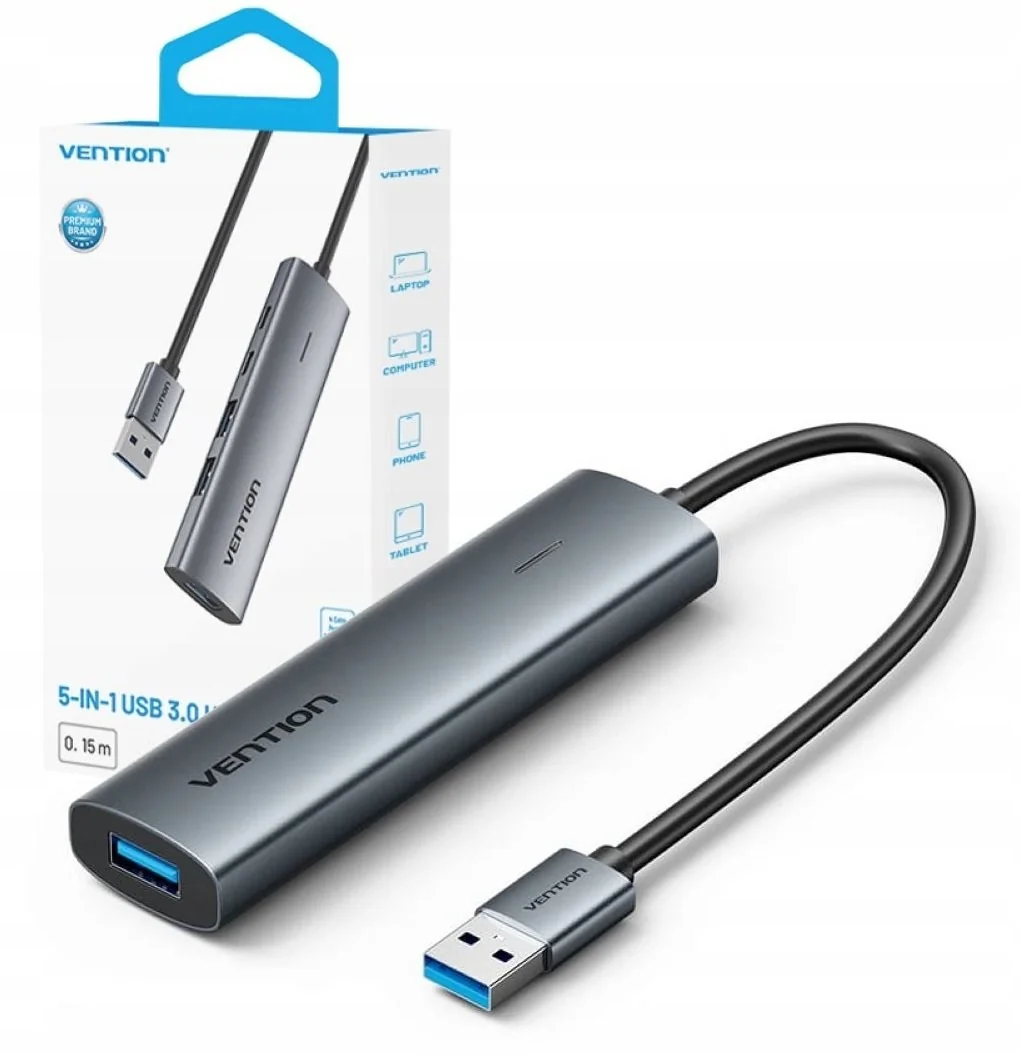 Hub 5v1 USB-AVention 0.15m - Image 1