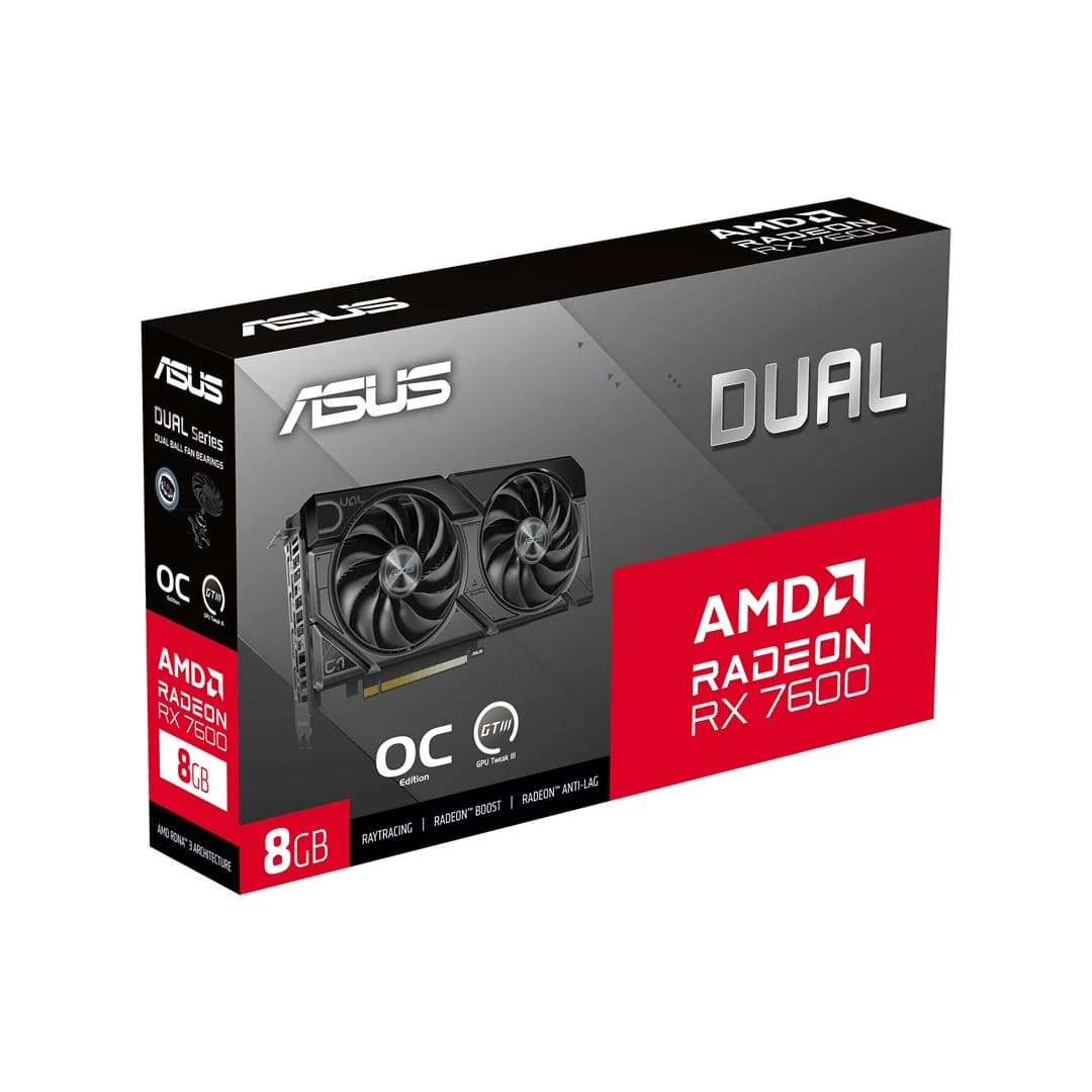 ASUS Dual -RX7600-O8G-EVO AMD Radeon RX 7600 8 GB GDDR6 - Image 8