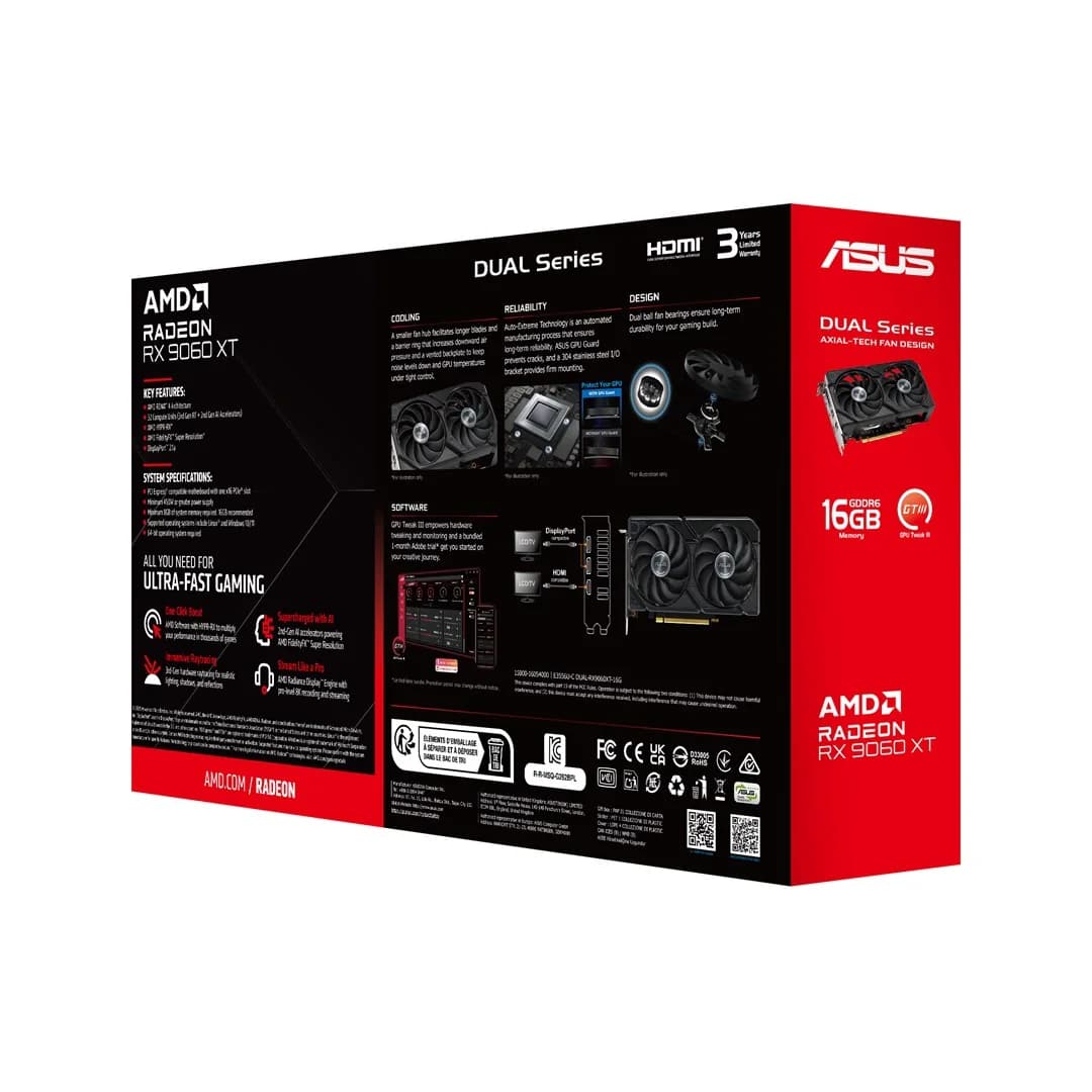 ASUS Dual -RX9060XT-16G AMD Radeon RX 9060 XT 16 GB GDDR6 - Image 10