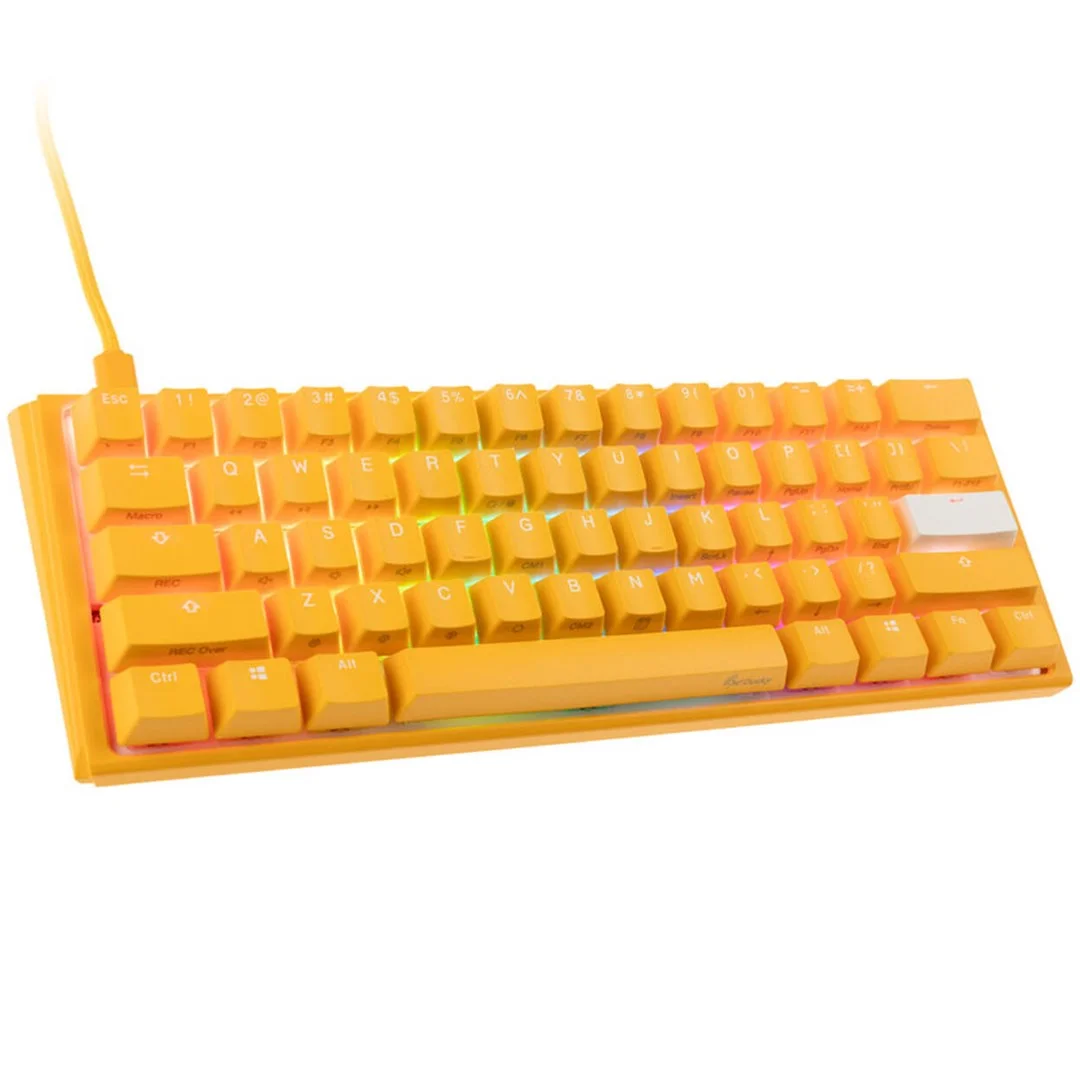 Ducky One 3 Yellow Mini Gaming Tastatur RGB LED - MX-Clear US keyboard USB US English - Image 1
