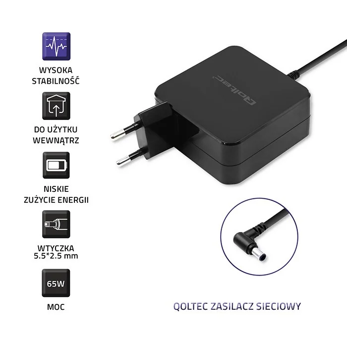 Qoltec 51745 power adapter/inverter Indoor 65 W Black - Image 3