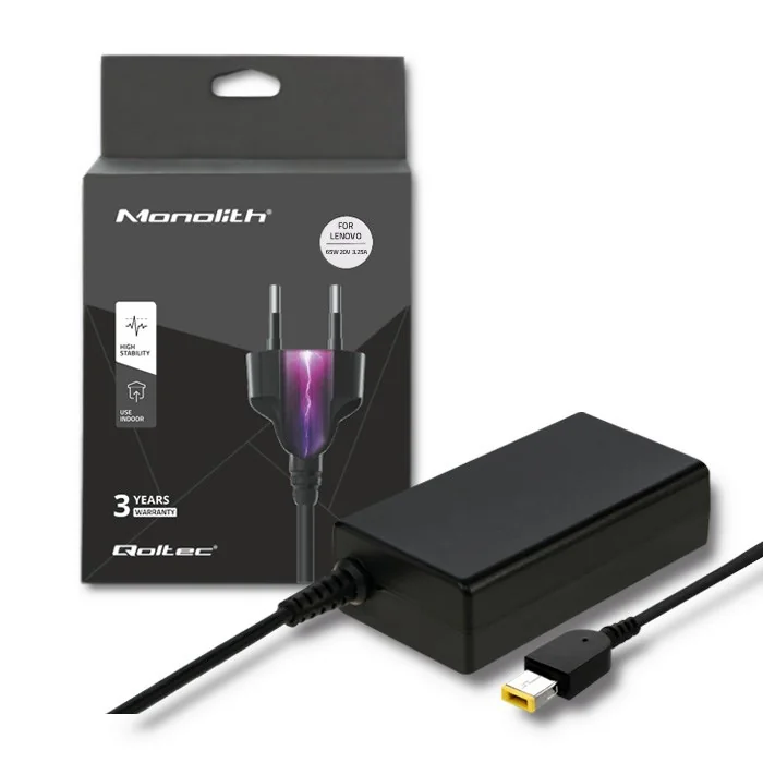 Qoltec 51556 power adapter/inverter Indoor 65 W Black - Image 1