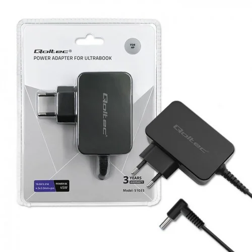 Qoltec 51033 power adapter/inverter Indoor 45 W Black - Image 1