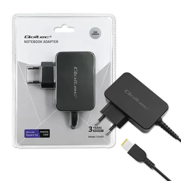 Qoltec 51035 power adapter/inverter Indoor 45 W Black - Image 2