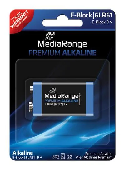 BATTERY ALKALINE E-BLOCK 9V/MRBAT107 MEDIARANGE - Image 1
