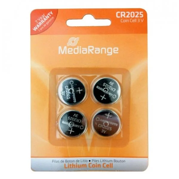 BATTERY LITHIUM CR2025 3V/4PCS MRBAT131 MEDIARANGE - Image 1