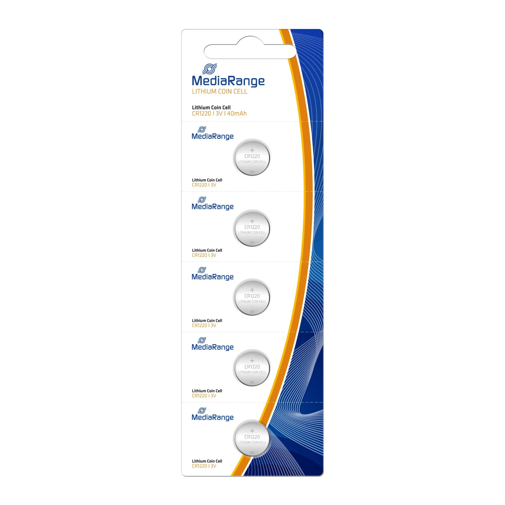 BATTERY LITHIUM CR1220 3V/5PCS MRBAT134 MEDIARANGE - Image 1