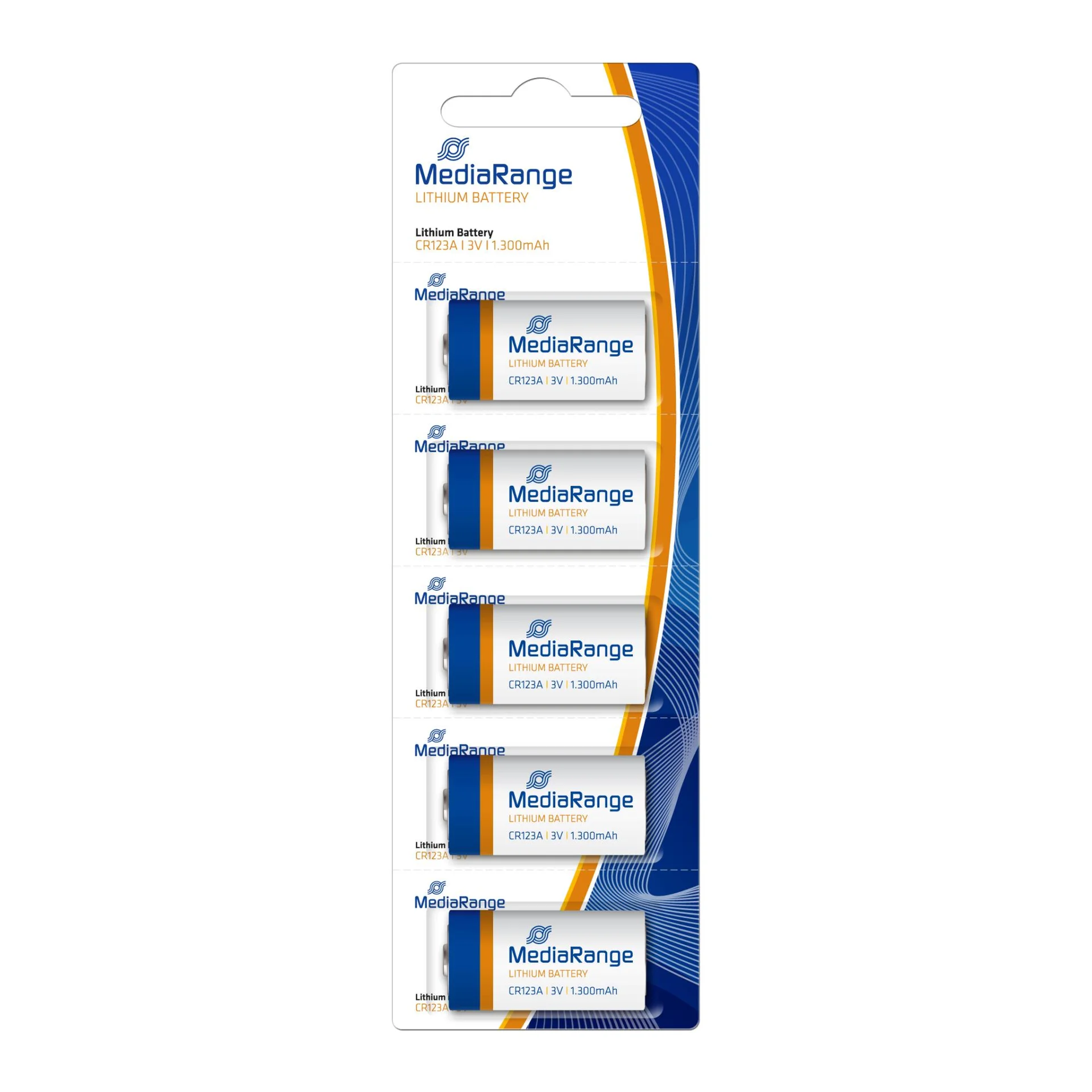 BATTERY LITHIUM CR123A 3V/5PCS MRBAT150 MEDIARANGE - Image 1