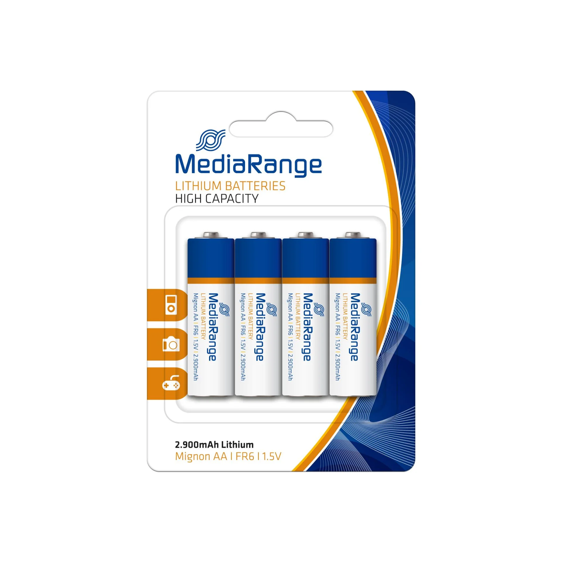 BATTERY LITHIUM MIGNON AA 1.5V/4PCS MRBAT154 MEDIARANGE - Image 1