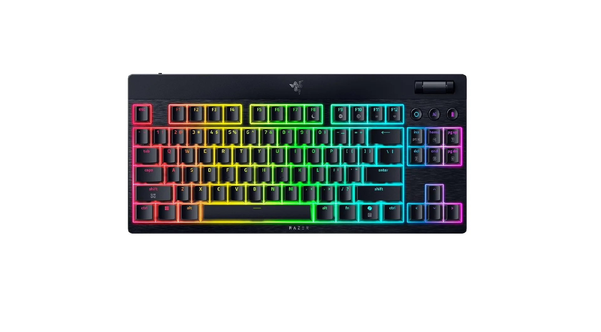 Razer BlackWidow V4 Low-Profile HyperSpeed Keyboard Wireless US Bluetooth Green Switches Black - Image 1