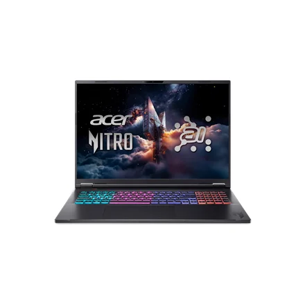 Acer Nitro 18 AI AN18-61-R40J Obsidian Black 18 " IPS WQXGA 2560 x 1600 pixels AMD Ryzen AI 7 350 16 GB DDR5 Solid-state drive capacity 1000 GB NVIDIA GeForce RTX 5070 GDDR7 8 GB Windows 11 Home 802.11ax Bluetooth version