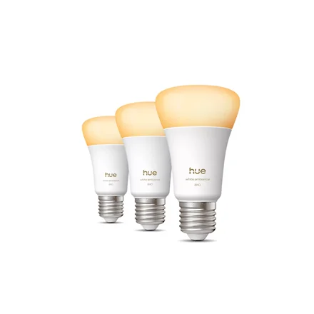 Philips Hue WA 810 A60 3P EU E27 6 W Warm to cool white light Bluetooth, Zigbee - Image 1
