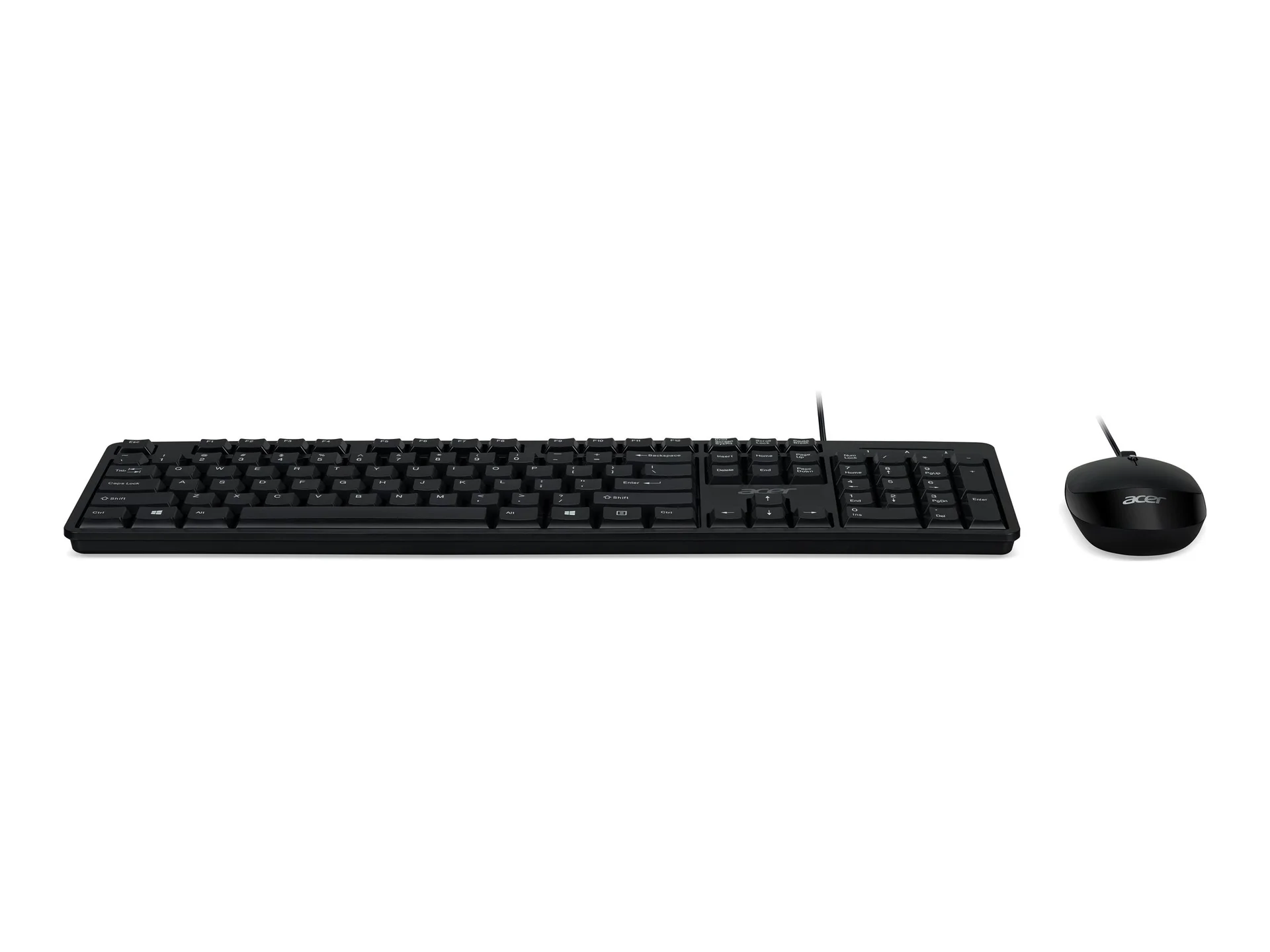 Acer Combo 100, AKW900 + AMW920 Keyboard and Mouse Set Wired Mouse included US International Black Retail Pack - Image 1