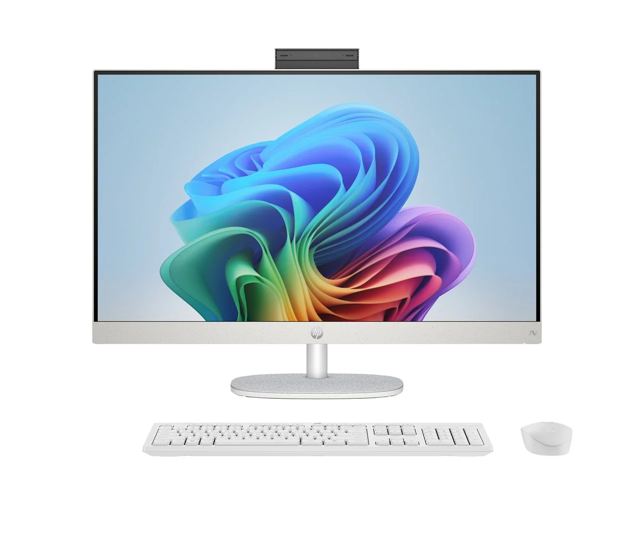 HP AiO 27-ct2004nw Ryzen AI 5 330 27.0"FHD IPS 300nits AG 16GB DDR5 5600 SSD512 Radeon 820M Cam1080p+IR Win11 Shell White/Light Gray 2Y - Image 1