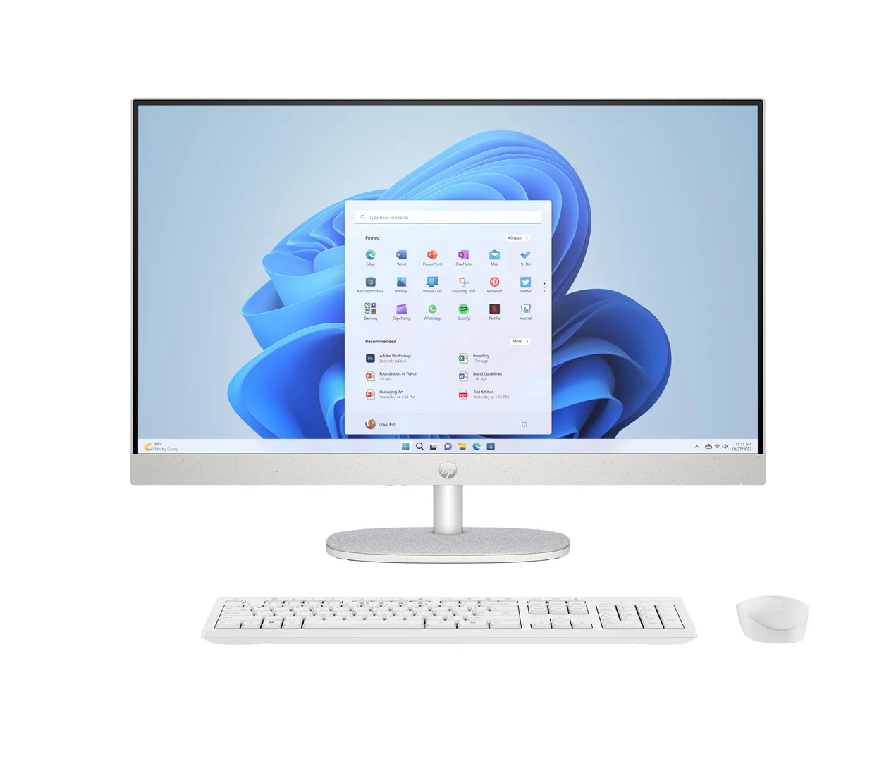HP AiO 27-cr0224nw i5-1335U 27.0"FHD IPS 300nits AG 16GB DDR4 3200 SSD512 Iris Xe Graphics LAN Cam1080p+IR NoOS Shell White Shell White 2Y - Image 1