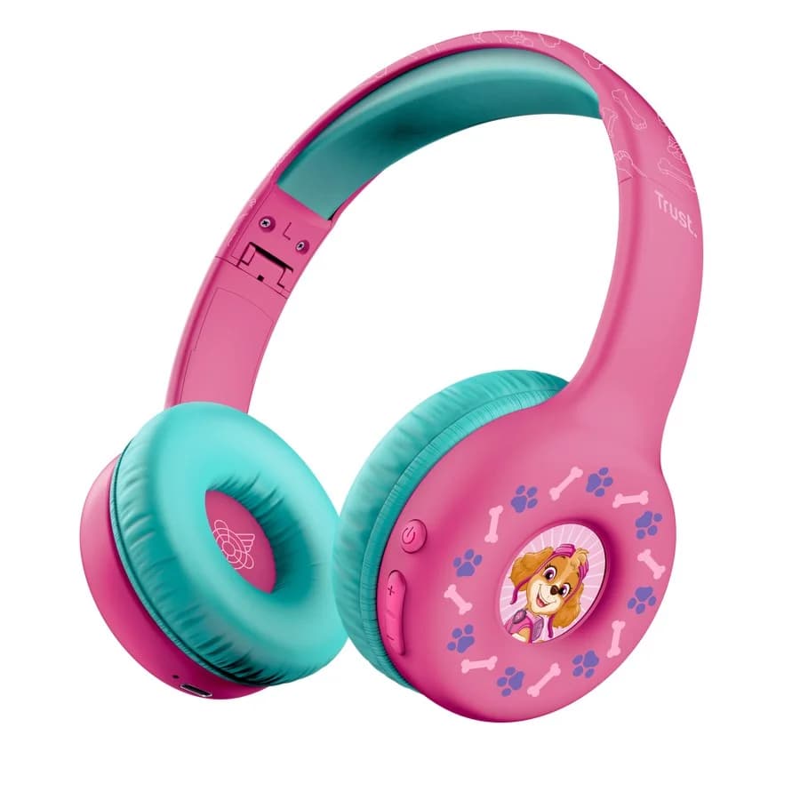 Auriculares inalámbricos para niños TRUST Nouna de PAW Patrol, color rosa - Image 1